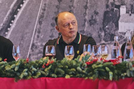 Frédéric Vasseur atendió a la prensa internacional e italiana en las instalaciones de Maranello, en la comida de Navidad ferrarista